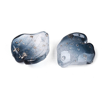 Transparent Glass Petal Pendants GLAA-T030-05-A-1
