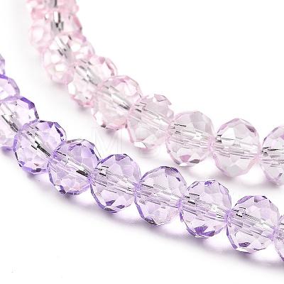 Transparent Painted Glass Beads Strands DGLA-A034-T6mm-A05-1