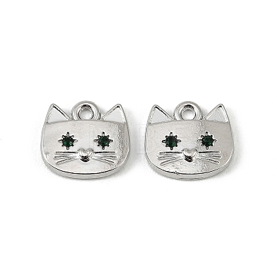 Alloy Micro Pave Sea Green Cubic Zirconia Pendants FIND-H024-15P-1