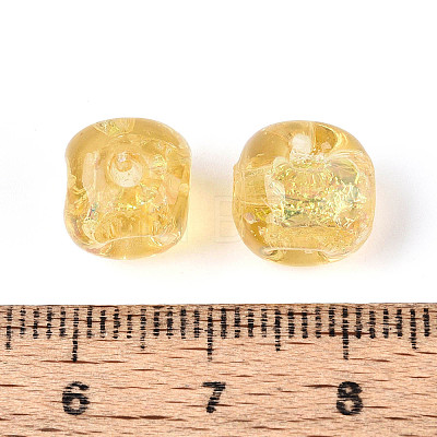 Handmade Foil Lampwork Beads Strands FOIL-T008-04G-1