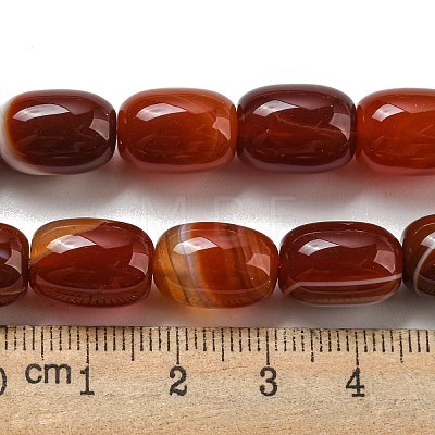 Natural Banded Agate/Striped Agate Beads Strands G-A223-D12-01C-1