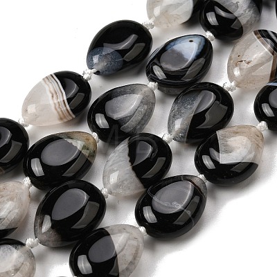 Natural Agate Beads Strands G-F820-Q01-01C-1