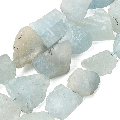 Natural Aquamarine Beads Strands G-S386-C18-1