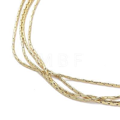 201 Stainless Steel Coreana Chains Multi Layered Necklaces for Women NJEW-D055-09G-1