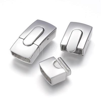 304 Stainless Steel Bayonet Clasps STAS-G143-24P-1