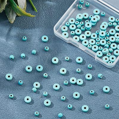  120Pcs 2 Styles Synthetic Turquoise Beads G-NB0003-94-1