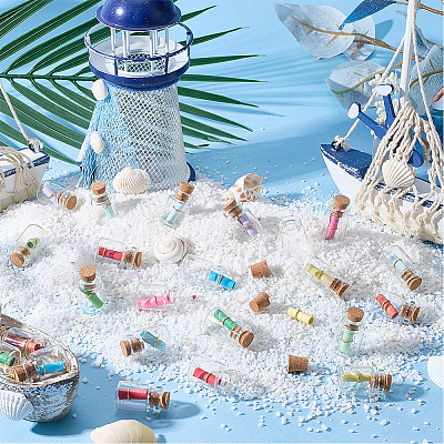 30Pcs Clear Glass Cork Wishing Bottles AJEW-SC0004-34-1