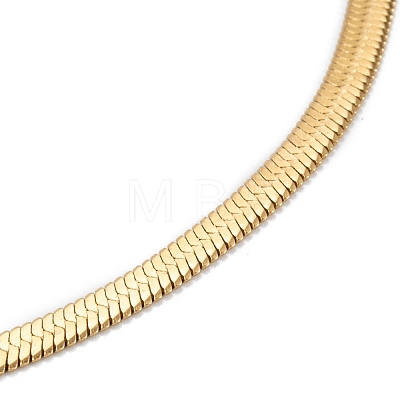 Vacuum Plating 201 Stainless Steel Herringbone Chain Necklaces NJEW-M187-06G-1