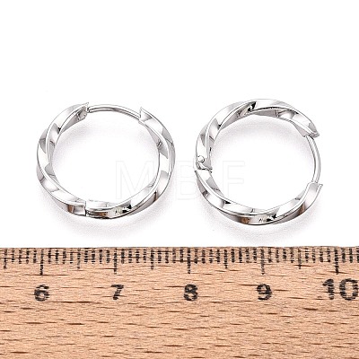304 Stainless Steel Hoop Earrings STAS-T074-50P-1