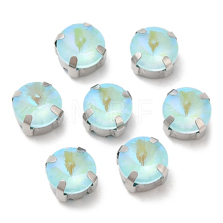 Mocha Fluorescent(MI) Flat Round Sew on Rhinestone GGLA-M006-02B-P03-1