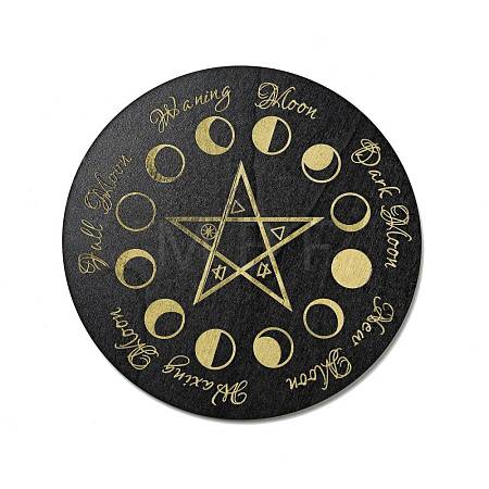 Poplar Wood Pendulum Board DJEW-F017-01B-1