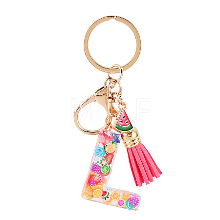 Fruit Series Letter Resin Keychains KEYC-TAC0033-02L-1