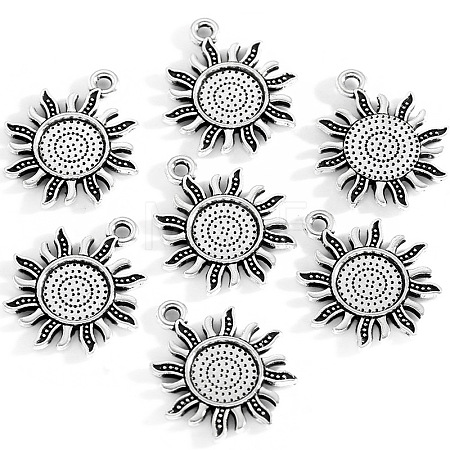 Alloy Pendant Cabochon Settings PALLOY-N183-04AS-1