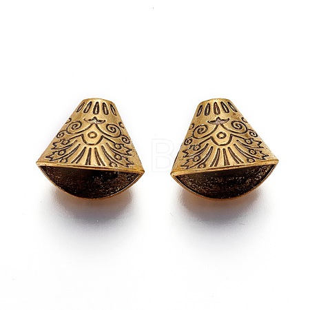 Nickel Free & Lead Free Alloy Bead Cones PALLOY-J471-55AG-FF-1