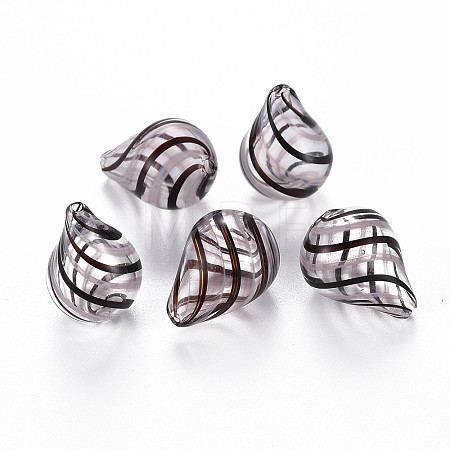 Transparent Handmade Blown Glass Globe Beads X-GLAA-T012-04-1