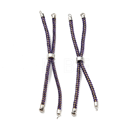 Adjustable Nylon Cord Slider Bracelet Making MAK-F026-A11-P-1