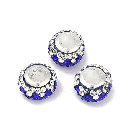 Alloy Rhinestone Clay Pave Beads ALRI-D300-02S-04-1