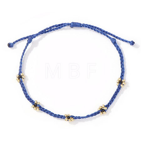 Handmade Glass Seed Bead Braided Bead Bracelets AU9604-4-1