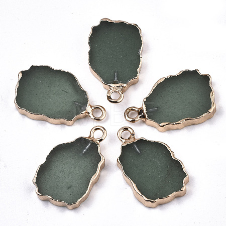 Natural Green Aventurine Pendants G-N326-41E-1