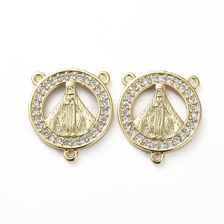 Brass Micro Pave Cubic Zirconia Chandelier Component Links ZIRC-G157-33G-1