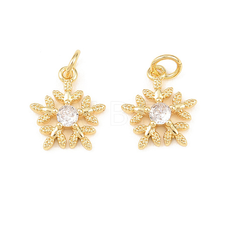 Brass Micro Pave Cubic Zirconia Pendants KK-C162-037C-G-1