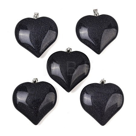 Synthetic Blue Goldstone Pendants GG-K002-04Y-1
