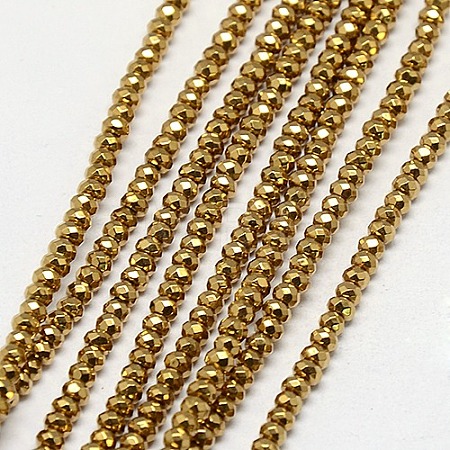 Electroplate Non-magnetic Synthetic Hematite Beads Strands X-G-J160-A-02-1