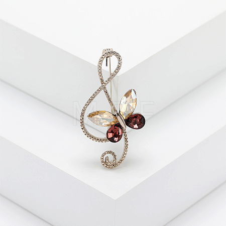 Alloy Rhinestone Safety Pin Brooch PW23101831228-1