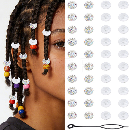 3Pcs Acrylic Hair Pin Bun Maker OHAR-PA0001-01B-1