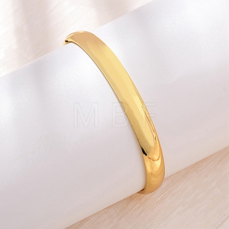 Brass Plain Bangles BJEW-C140-32G-1