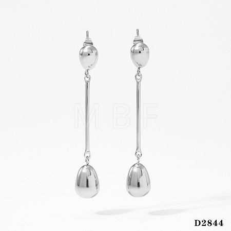 316L Surgical Stainless Steel Teardrop Stud Dangle Earrings for Women WGDB3F6-01-1
