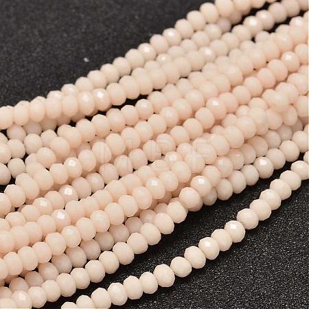 Faceted Rondelle Glass Beads Strands GLAA-I033-3mm-04-1