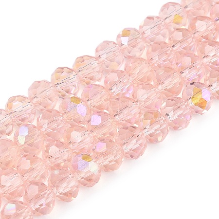 Electroplate Glass Beads Strands EGLA-A044-T6mm-L22-1