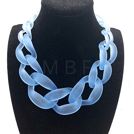 Frosted Acrylic Chunky Twisted Chain Necklacs for Women FS-WG1B9A7-06-1