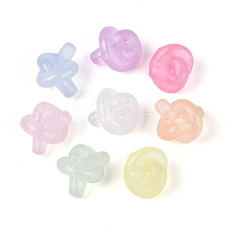 Luminous Frosted Transparent Acrylic Beads TACR-T029-23M-1