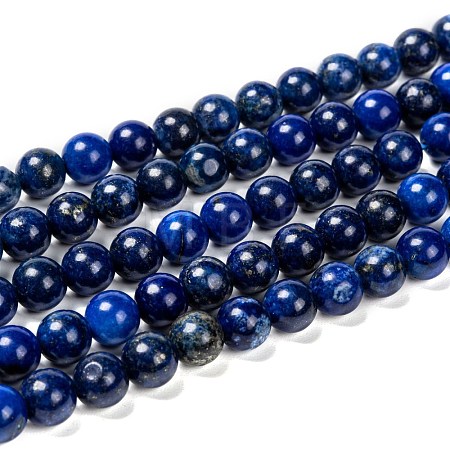 Natural Lapis Lazuli Beads Strands G-G087-8mm-1
