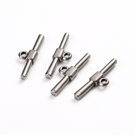Tarnish Resistant 304 Stainless Steel Toggle Clasps Parts STAS-D142-04C-P-1