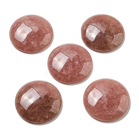 Natural Strawberry Quartz Cabochons G-C115-02B-10-1