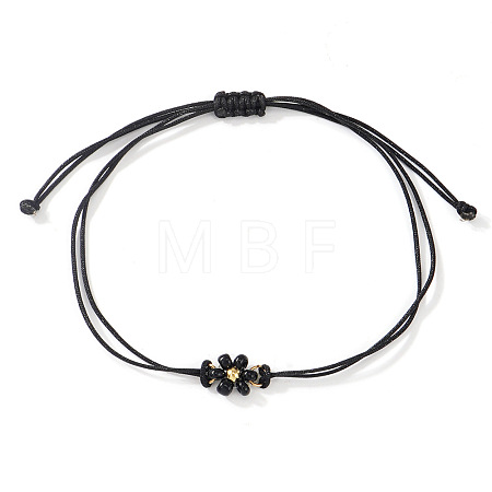 Adjustable Glass Seed Bead Link Bracelets DH6590-12-1