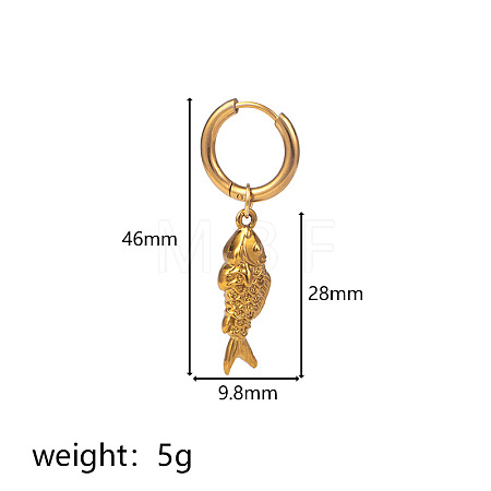 304 Stainless Steel Hoop Dangle Earrings WG37D9E-07-1