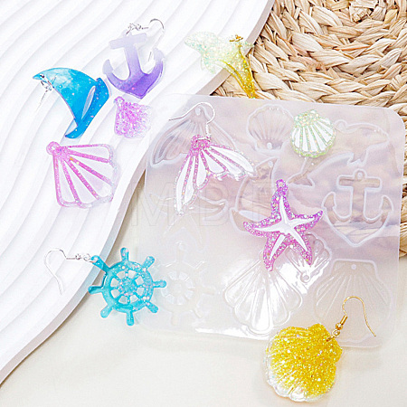 DIY Ocean Theme Pendants Silicone Molds DIY-C077-01A-1