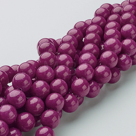 Natural Mashan Jade Round Beads Strands X-G-D263-8mm-XS12-1