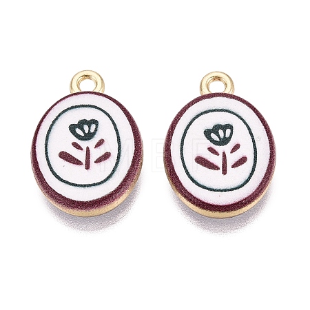 Valentine's Day Printed Alloy Pendants PALLOY-SZC0008-05E-1