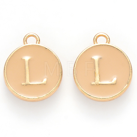 Golden Plated Alloy Enamel Charms ENAM-S118-06L-1