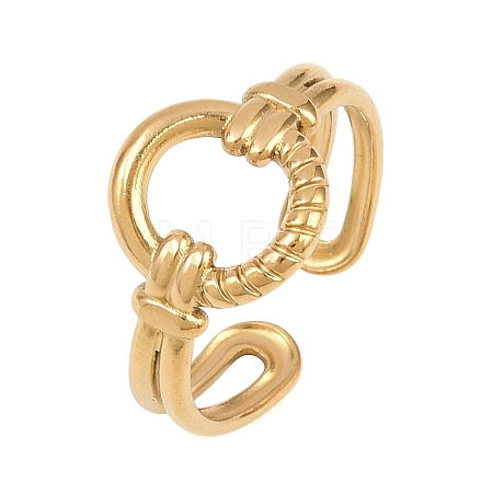 304 Stainless Steel Cuff Open Rings for Women RJEW-C161-01D-G-1