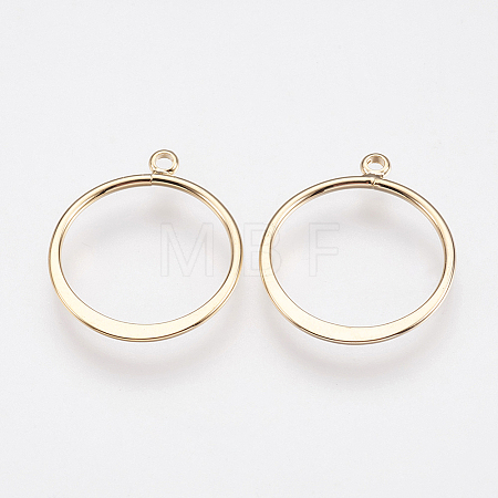 Long-Lasting Plated Brass Pendants X-KK-K227-023G-NF-1