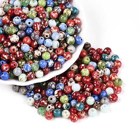 Picasso Baking Paint Glass Seed Beads SEED-N007-38A-03-1