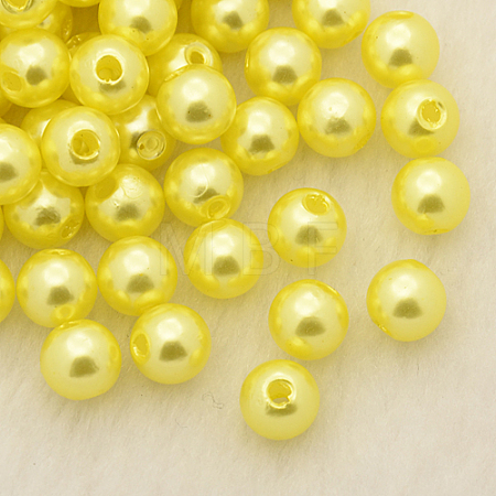 Imitation Pearl Acrylic Beads PL612-6-1