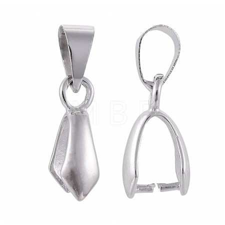 Platinum Brass Ice Pick Pinch Bails X-KK16-1