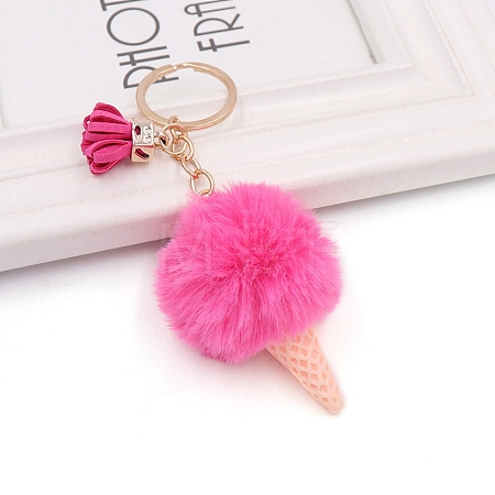 Ice cream Furry Pom-Pom Keychain PW-WG50086-04-1
